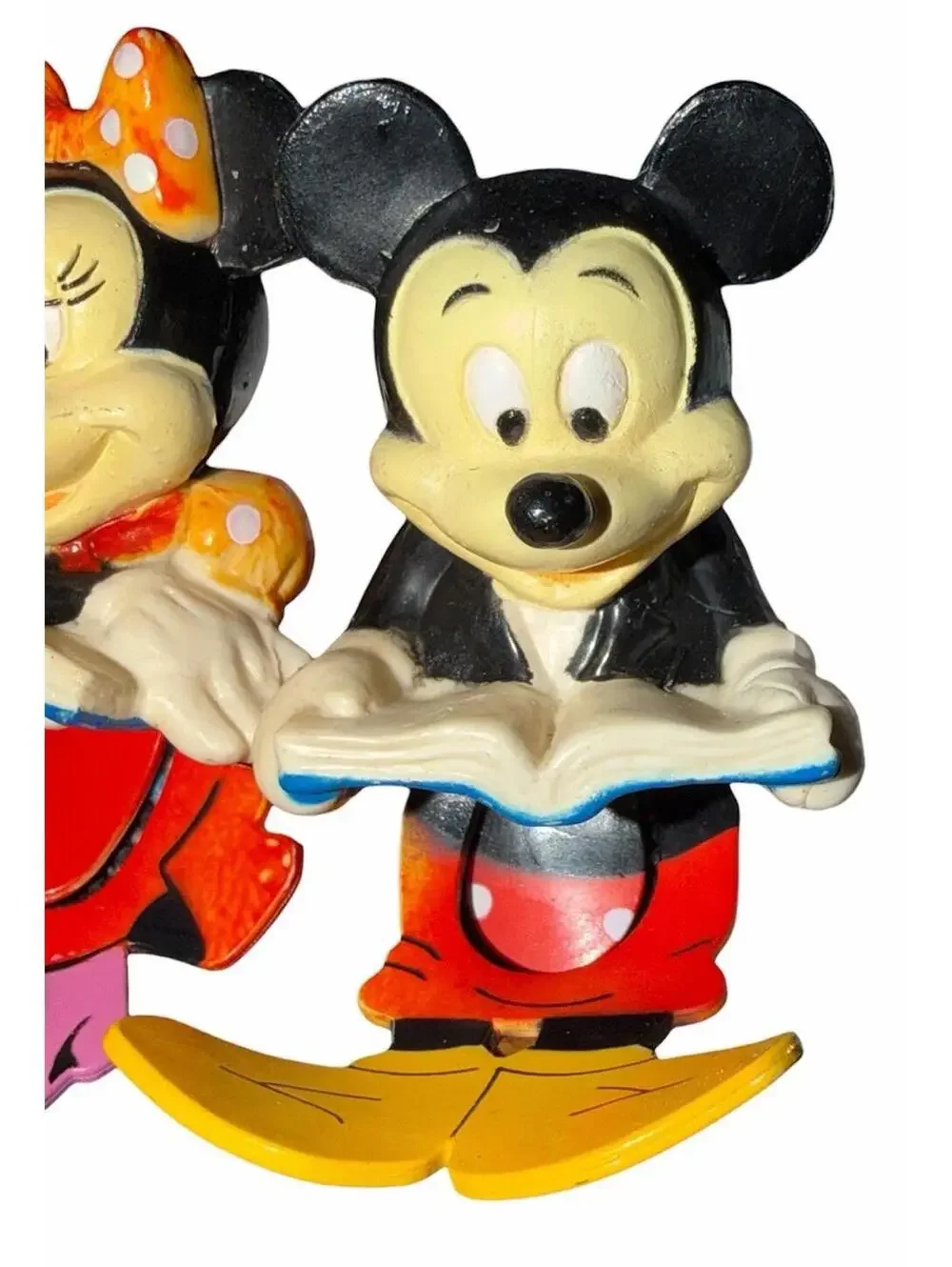 Lot of 2 Vintage 1990s Disney Mickey & MINNIE MOUSE 3-D Bookmarks by Applause